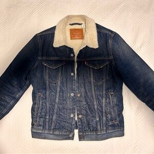 Levi’s mens trucker sherpa denim jacket